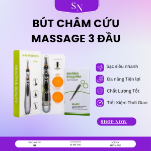 Bút Massage Châm Cứu Xung Điện Trị Liệu DF-618 Làm Giảm Đau Nhức Hiệu Quả Bút Dò Huyệt Xung Điện Bút Dò Huyệt Châm Cứu Massage Cao Cấp 3 Đầu Chính Hãng SUNO Top