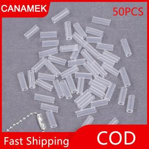 【CANAMEK】 50 cái chuỗi hạt chống mất bìa mặt dây chuyền thẻ Acrylic chuỗi rơi ra khỏi vòng chìa khóa bảo vệ bìa để ngăn chặn rơi chuỗi hạt