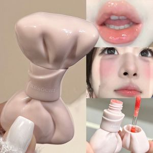 AODDO Ống nơ Son bóng Jelly Mirror Kết cấu dạng nước Dưỡng ẩm Son môi dạng lỏng Ngọt ngào Lâu trôi Son tint Bowknot Phụ nữ