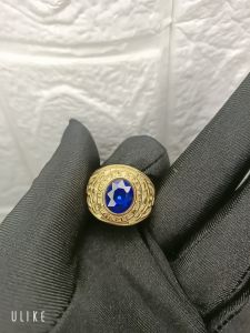 Nhẫn Mỹ Nam Mạ Vàng 18k Đính Đá Màu Xanh Ngọc Bích Rất Đẹp N04