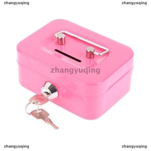 [COD] zhangyuqing Money Safe Box Mini Cash Box Metal Key Money Bank Small Security Lock Box Portable Sturdy Lockable Boxes