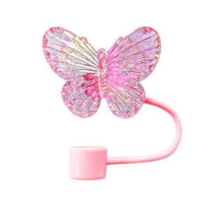🔥Hutyet👍 Cute Laser Butterfly Straw Caps For Stanley 30&40OZ Tumbler With Handle Reusable 10mm Large Diameter Straw Cover Dust Proof Plug
