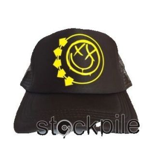 BLINK 182  BAND VINYL BLACK TRUCKER/NET ADJUSTABLE CAP