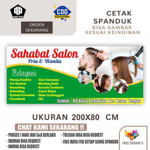 Cetak Spanduk Banner SALON KECANTIKAN Sahabat Salon Costom Desain