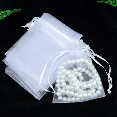 Mixed Color Sheer Organza Bags for Wedding Favor With Drawstring Premium Jewelry Pouches Party for Festival Gift Candy Fruit Protection