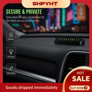 SHPYHT✨ 1PC Car Temporary Parking Card Phone Number Card Plate Telephone Number Car Park Stop Automobile Accessories