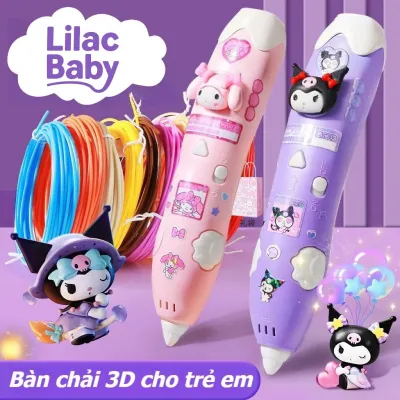 Bút in 3D Đồ chơi sáng tạo trẻ em Mực PCL phân hủy sinh học an toàn không độc hại nhiệt độ thấp kèm mẫu vẽ sẵn dễ mang theo phát triển tư duy sáng tạo