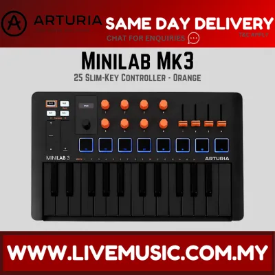 Arturia Minilab 3 25-Key Midi Controller - Alpine White / Black / Deep Black / White / Orange (Minilab MK3 / Minilab3)