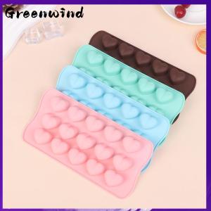 【Greenwind】 1Pc 15 Hole Three-dimensional Heart-shaped Silicone Mold DIY Chocolate Ice Grid Mousse Mold Soft Candy Baking Mold