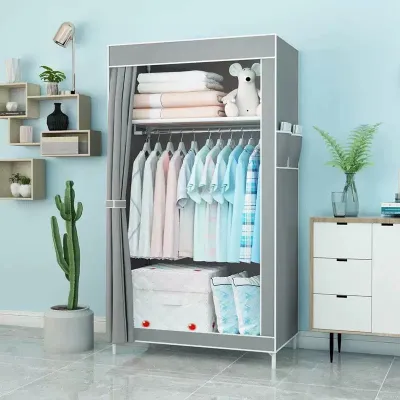 Multi Organizer Fashion Closet Cabinet Easy To Assemble Clothes Storage Wardrobe With Zipper
