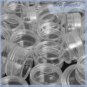 Ditur 50 lọ kem trong suốt bình đựng mỹ phẩm mini bình đựng trong suốt cho móng tay