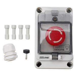 TOOLSOUT 1PCS Stop Button Box Push Button Switch Waterproof Ip67 Rating For Electric Power Fire-Fighting Equipment