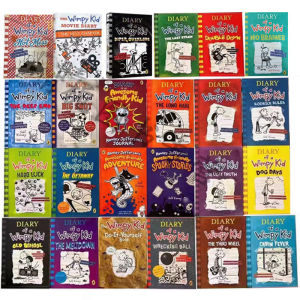 24Books/Set Diary of A Wimpy Kid Childrens Black and White Page Story English Extracurricular Reading Picture Book