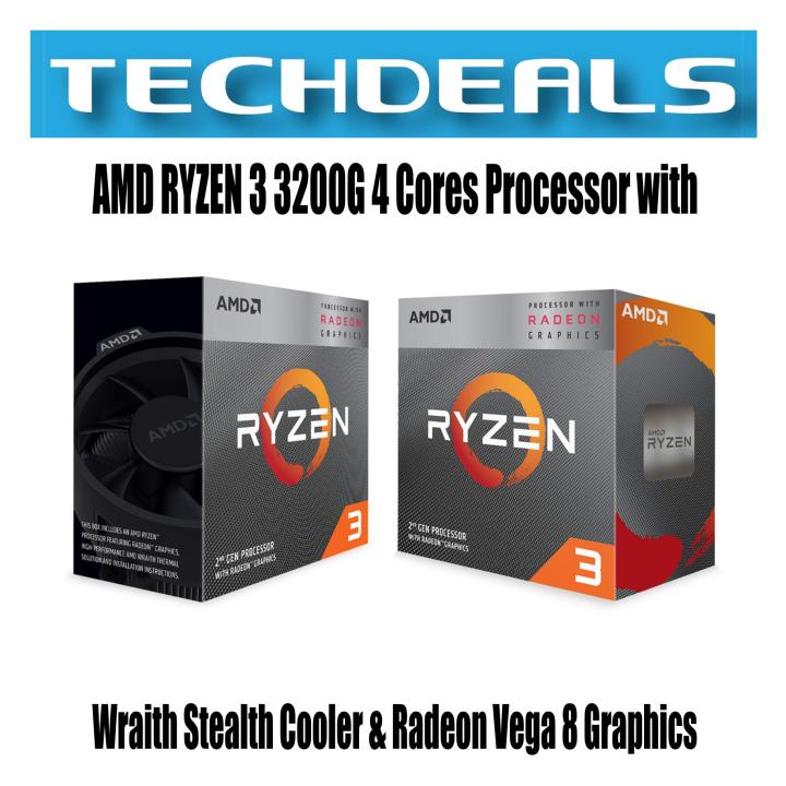 AMD RYZEN 3200G Cores Processor with Wraith Stealth Cooler