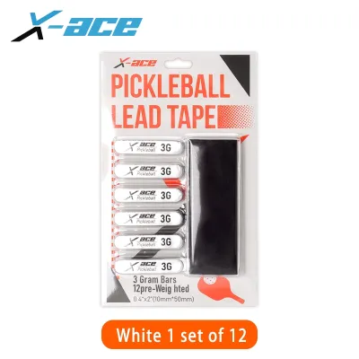 X-ACE Pickleball Paddle Lead Tape 12Pcs 3g Weighted Edge Strips For Better Balance Control Spin & Power