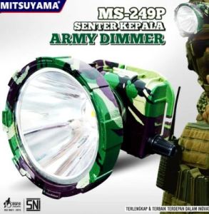 Senter Kepala Army Dimmer Rechargeable 80W MS-249P Senter Luar Ruangan