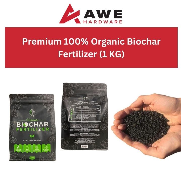 Premium 100% Organic Biochar Fertilizer 1kg Baja Tanaman Subur Organik 