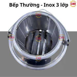 Lò Than Bếp than lu quay vịt INOX 3 lớp dành cho lu quay inox chân cong Lu kính phi  60 80 90100 Lu 850 680 cm