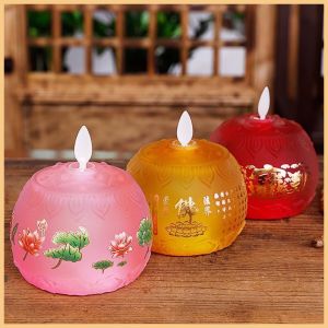 Đèn hoa sen phật gia dùng đèn phật đèn bơ đèn nến đèn phật nến phật đèn dài đèn pin đèn