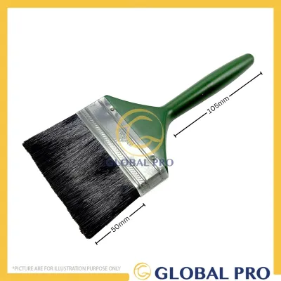 Berus Cat Nylon Paint Brush Synthetic Paint Brush With Wooden Green Handle 1 | 1.5 | 2 | 2.5 | 3 | 4 INCH Cat Kayu