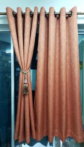 ผ้าม่าน กันแสง UV85-95% รุ่นมัสลิน สวย เนื้อผ้าคล้ายผ้าป่าน (มี8สี) (แถมสายรวบผ้าม่าน)(ราคาต่อ1ผืน)