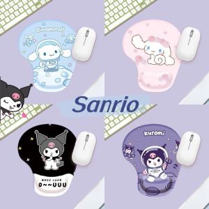 Sanrio Anime Cinnamonroll Silicone Wrist Pad One Piece Set Cute Cartoon Coolommy Melody 3D Mouse Pad Wrist Pad Keyboard