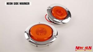 NEW SUN ® 2" Round LED Marker Light Amber Bright Halo Neon IP67 Waterproof