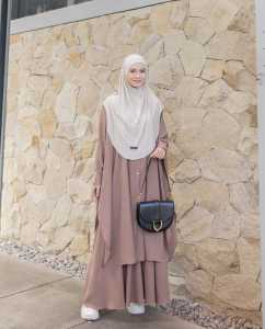 SABRINA FASHION - Luciana Set Rok Abaya Fashion Muslim Syari Lengan Batwing Jumbo Oneset Baju Wanita