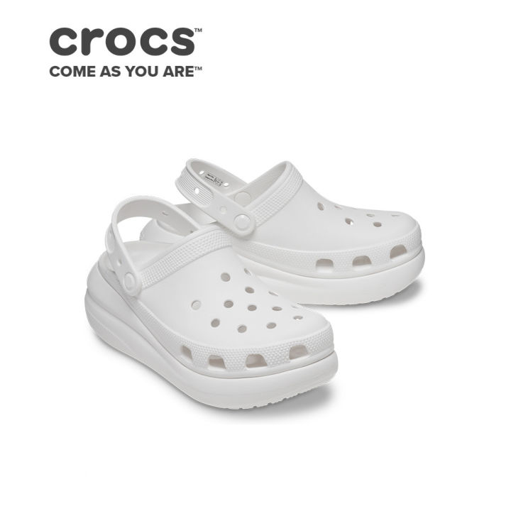 Crocs Classic Crush Clog in White sandals with box Lazada PH