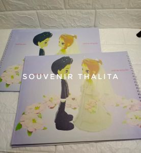 1 Pcs Buku Tamu Undangan Pernikahan Motif Pengantin UNIK DAN CANTIK