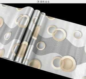 Wallpaper Dinding Motif Polkadot Ulir Gold Abu