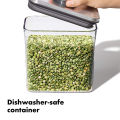 OXO Houseware Steel POP Container Rectangle - 2.5L (BPA-Free & Stainless Steel Cap). 