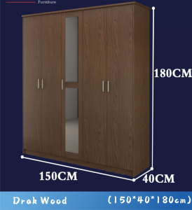 HOUSEN Wardrobe Lockers Modern Simple Wardrobe Clothes Organizer with Mirror Multifunctional Wardrobe