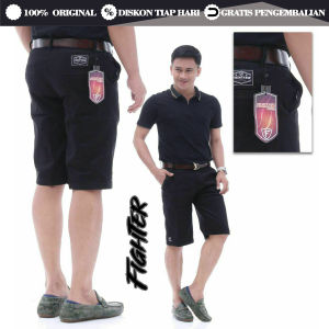 FIGHTER Celana Pendek Chino Pria Dewasa Distro Keren Terbaru 2023 Katun Streatch Melar Premium Jumbo