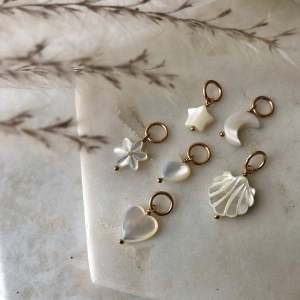 European and American retro love moon moon earrings star earrings mother of pearl pendant necklace stainless steel 18k shell h2609