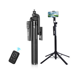 MeeGoo 1.8M Wireless Selfie Stick Tripod Stand Foldable 3 in 1 Hand Phone Monopod for Gopro Action Cameras Smartphones