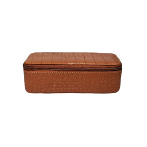 Pouch makeup wanita kulit sintetis motif croco pouch makeup mini lucu ala korea terbaru murah