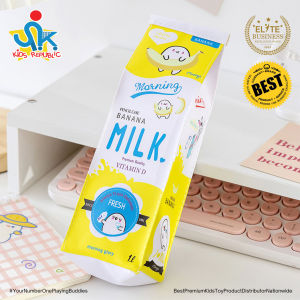 Korea Large Capacity Student Pencil Case Cartoon Waterproof Milk Box Pencil Bag