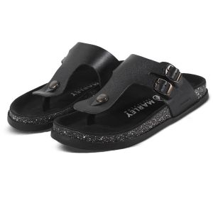 Marley Ocean 02 - Sandal Selop Terbaru Sandal Puyuh Sandal Pria Wanita Casual Lebaran Jalan Santai Hangout Warna Hitam
