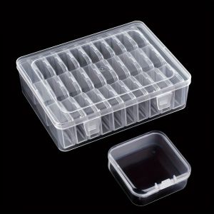 BLACKON Plastic Jewelry Storage Case DIY Multiple Grid Clear Beads Storage Box Multifunctional Rectangular Craft Storage Tool Box Jewelry Accessories