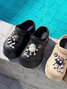 [Free Shipping] Thick-soled perforated shoes for women outdoor slippers summer home shoes for women couples EVA slippers womens sandals