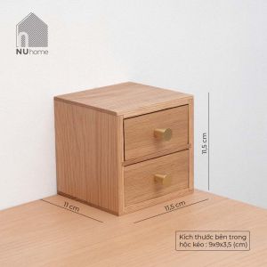 Tủ gỗ mini để bàn - Kybi | NU Home | tủ nhỏ bằng gỗ óc chó gỗ sồi tự nhiên thiết kế đơn giản