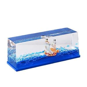 Creative One Piece Drifting Bottle Sonny Ship Fluid Drifting Bottle For Birthday Gift Desktop Decor