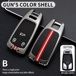 For Audi A3 A4 A5 A6 A7 A8 Q5 Q7 A4L A6L TT TTS RS S6 S7 S8 Zinc Alloy Luminous Remote Flip Smart Car Key Fob Case Cover Shell Protector Keychain