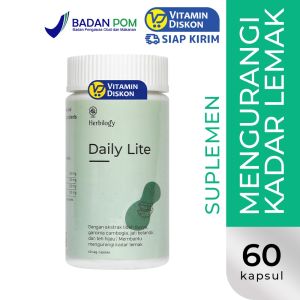 HERBILOGY DAILY LITE CAPSULE 60 PCS/BTL BPOM UNTUK MENURUNKAN BERAT BADAN