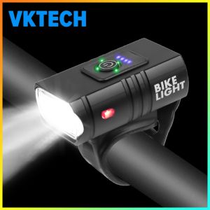 800LM USB Rechargeable Bike Headlight 6 Modes LED Mountain Bike Front Light