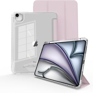 Acrylic Transparent Hard Case for iPad Air 13 Inch Case (M3/M2) 2025/2024 Slim Smart Cover for iPad Pro 12.9 Inch 6th 5th 4th Generation with Pencil Holder