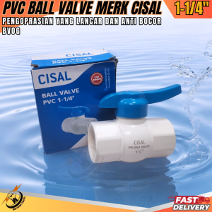 stop kran pvc ukuran 1 1/4 "inchi /ball vallve pvc 1 1/4"inci / sambungan pipa pvc produk asli cisal