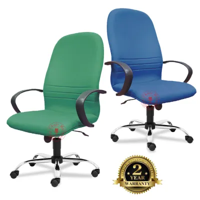 Economy Office Chair / High Back Chair / Home Office Chair / Fabric Chair / Kerusi Pejabat / Kerusi Office