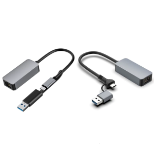 USB โลหะประเภท C อะแดปเตอร์อีเทอร์เน็ตความเร็ว2500Mbps ตัวแปลงอินเทอร์เน็ตแบบมีสายสำหรับเล่นเกมที่สตรีมไฟล์ขนาดใหญ่